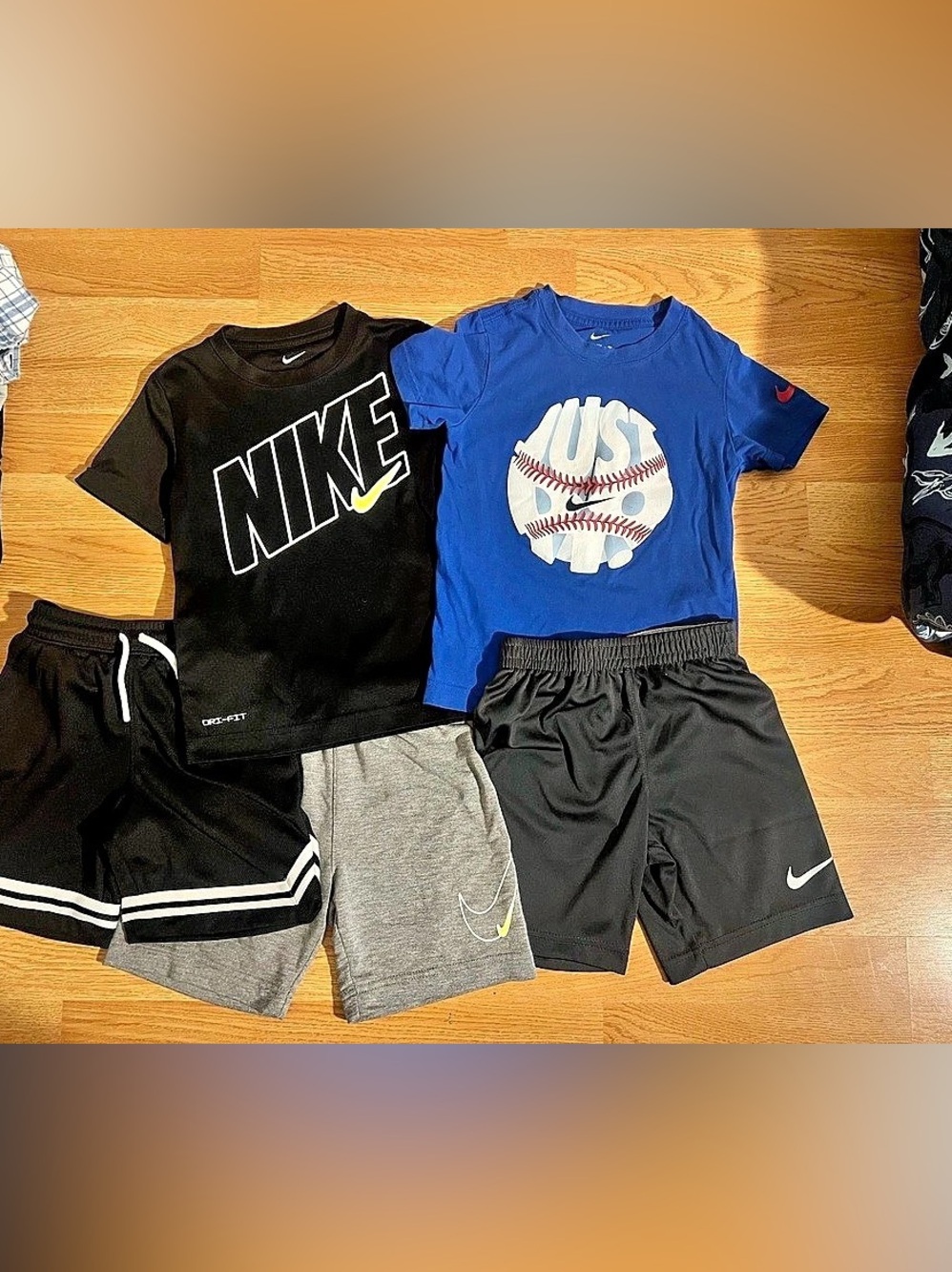 Nike The Nike Tee Kids Tees Blue & Black Boys Small